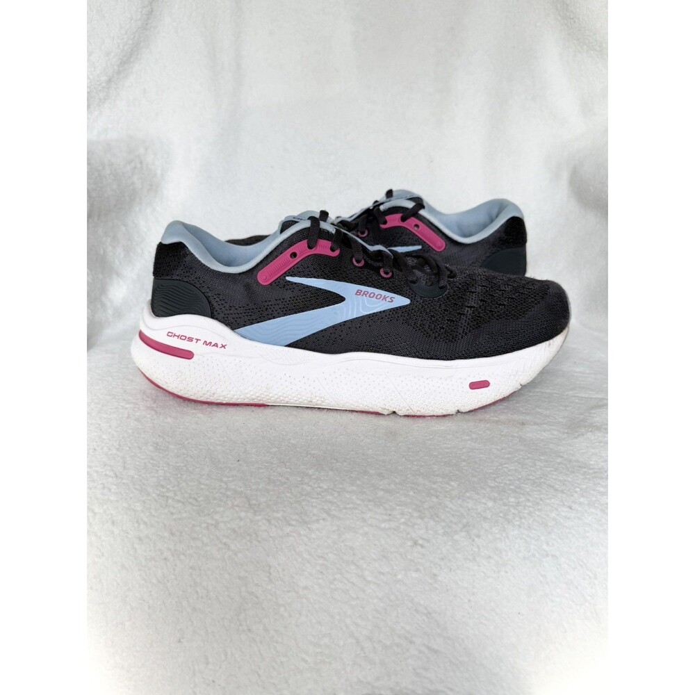 Brooks Womens Ghost Max 1203951B082 Black Blue Running Shoes Sneakers Size 9.5 B